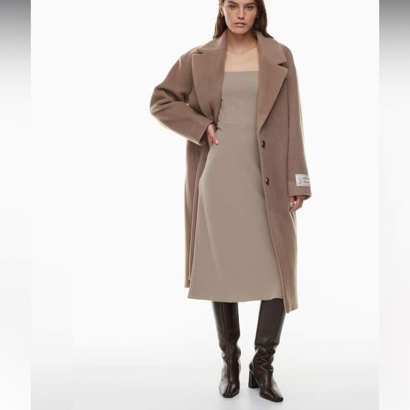 Aritzia Wilfred Aperature Dress in Nomad Taupe size 6 NWT - Picture 4 of 6